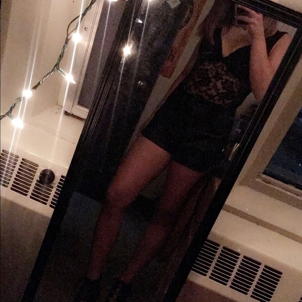 Black lace top